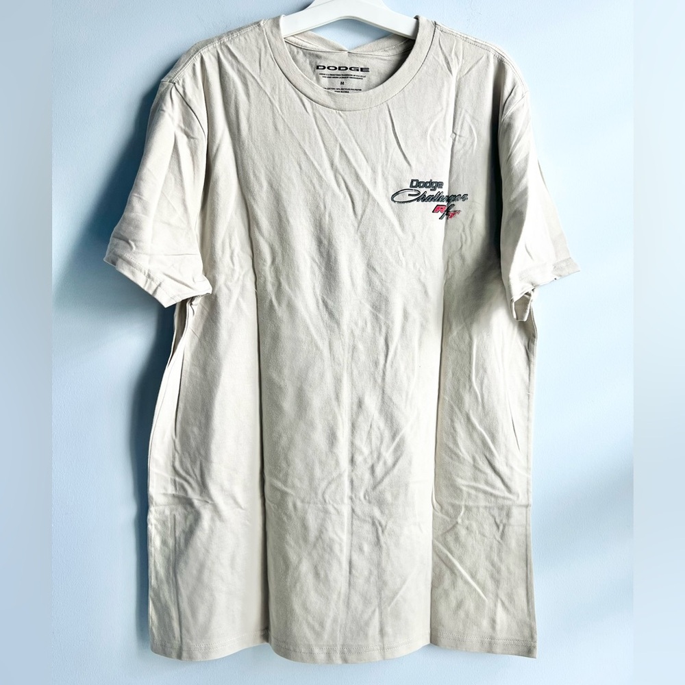 Dodge Licensed Men's Moto Graphic Tee Light Grey Size Medium